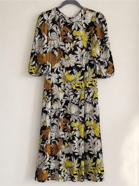 Rodebjer Dizzy Floral Print Midi Dress Size Small